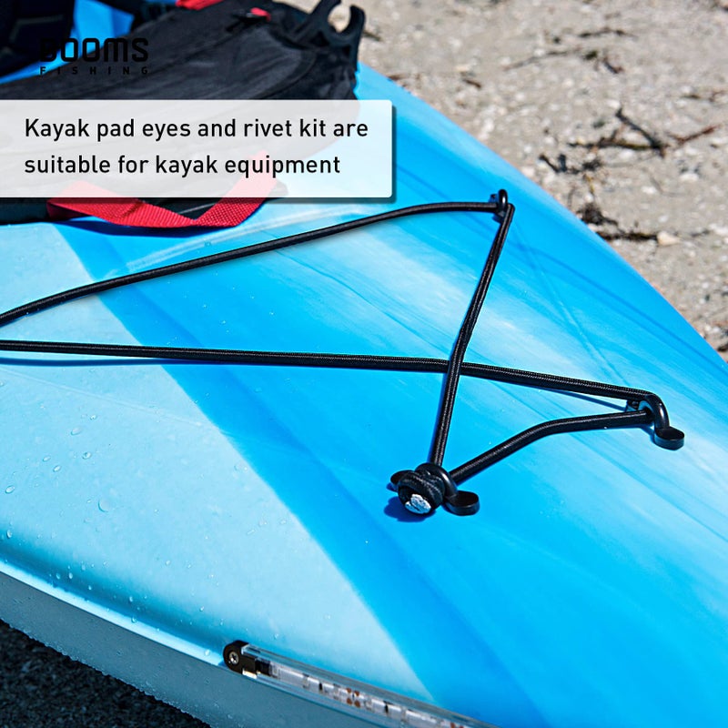 Booms Fishing MA1 Pad Eye Rivet Kit Attachment Points for Kayaks  Caones  Boats - Image 2